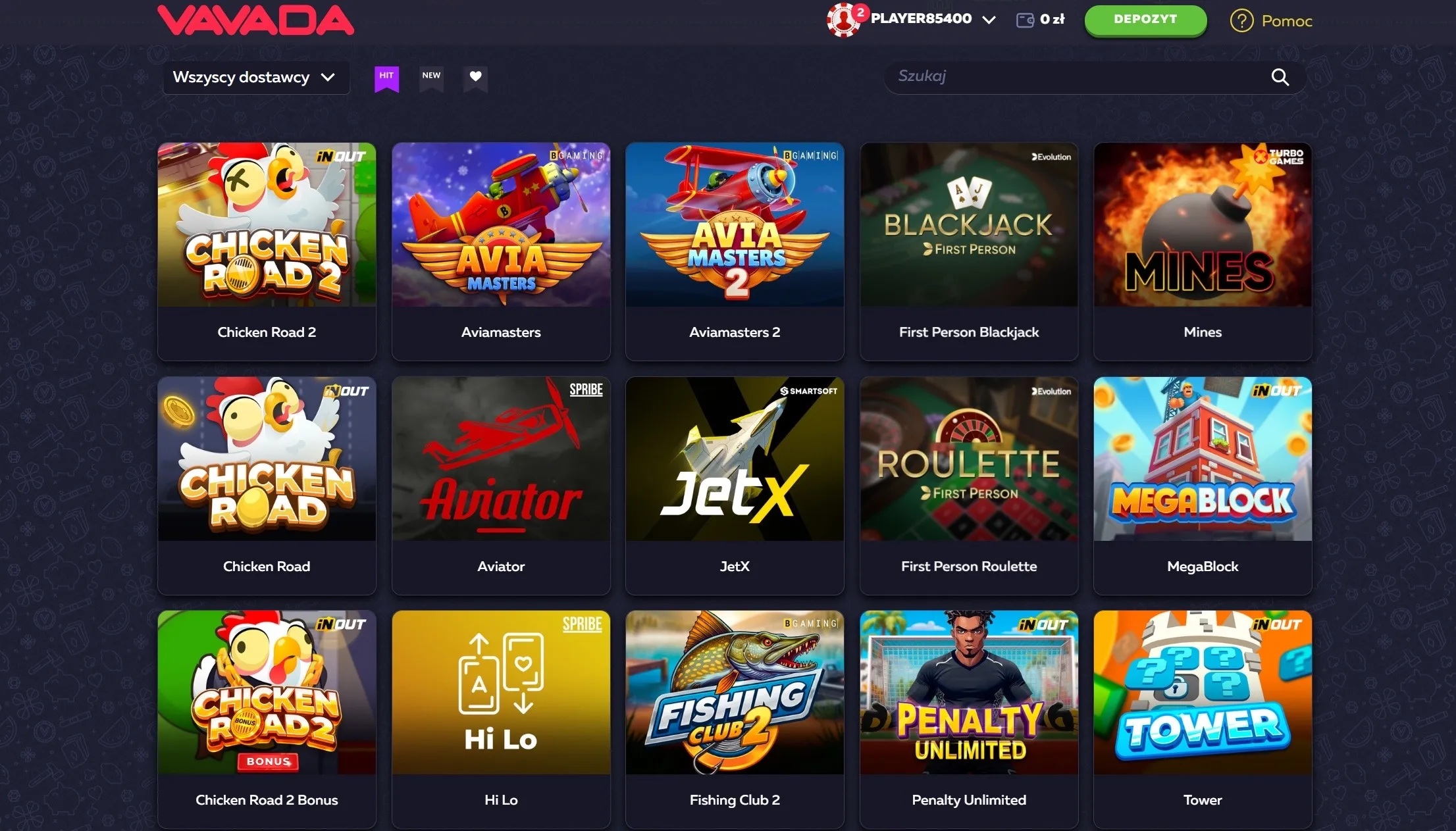 Katalog rozrywki w Vavada Casino